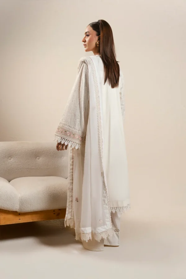Alternative view of AlKaram Spring Summer 2026 Lawn || CAW-08-26-Off White