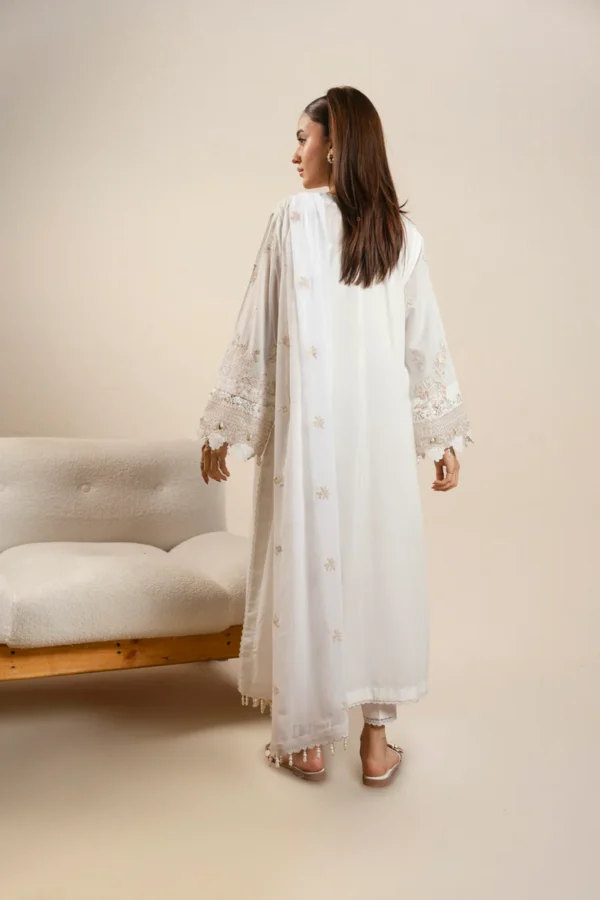 Alternative view of AlKaram Spring Summer 2026 Lawn ||  CAW-07-26-White