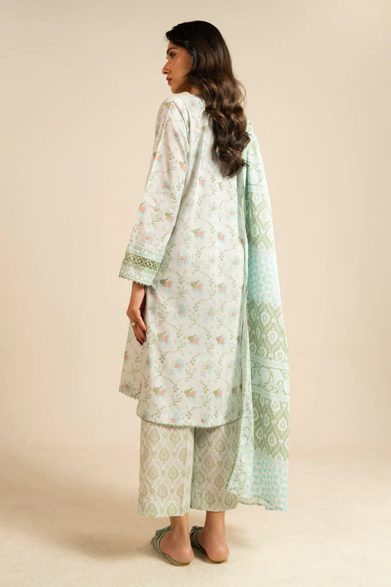 AlKaram Spring Summer 2026 Lawn || EC100-26-Green - Image 2