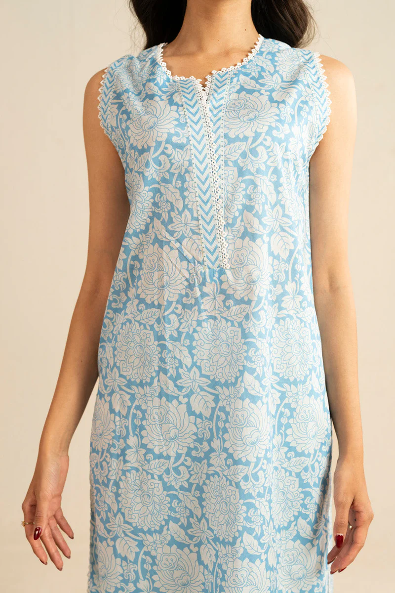 AlKaram Spring Summer 2026 Lawn || EC102-26-Blue - Image 3