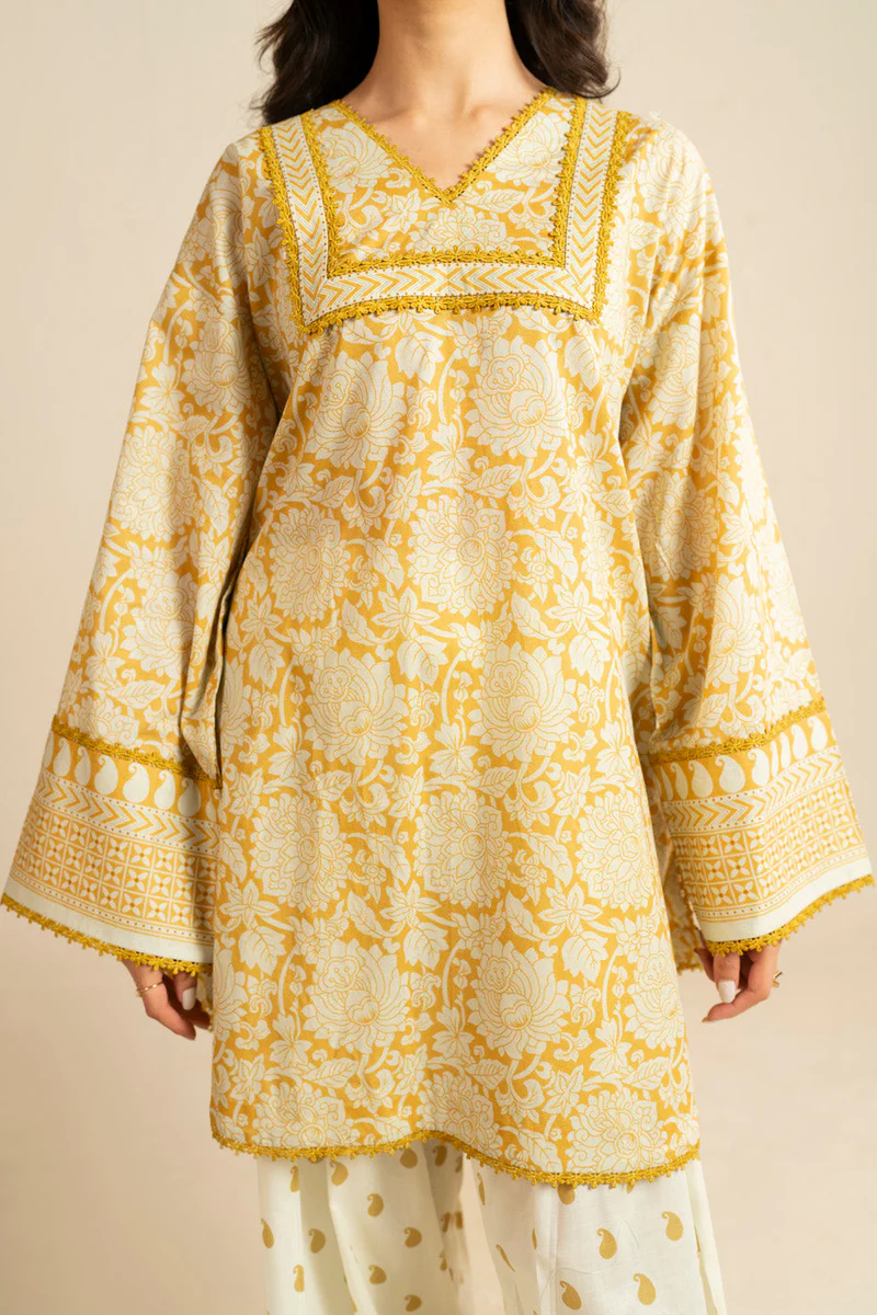 AlKaram Spring Summer 2026 Lawn || EC102-26-Yellow - Image 3