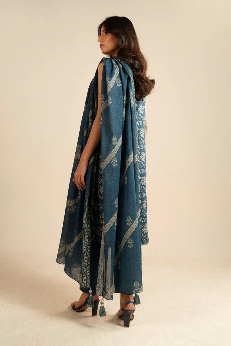 AlKaram Spring Summer 2026 Lawn || EC108-26-Blue - Image 3
