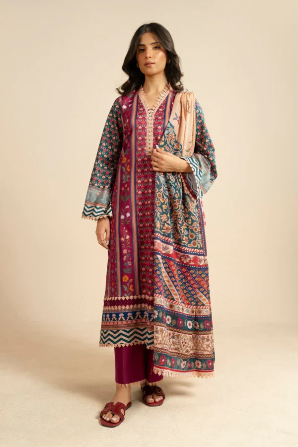 AlKaram Spring Summer 2026 Lawn || EC109-26-Red