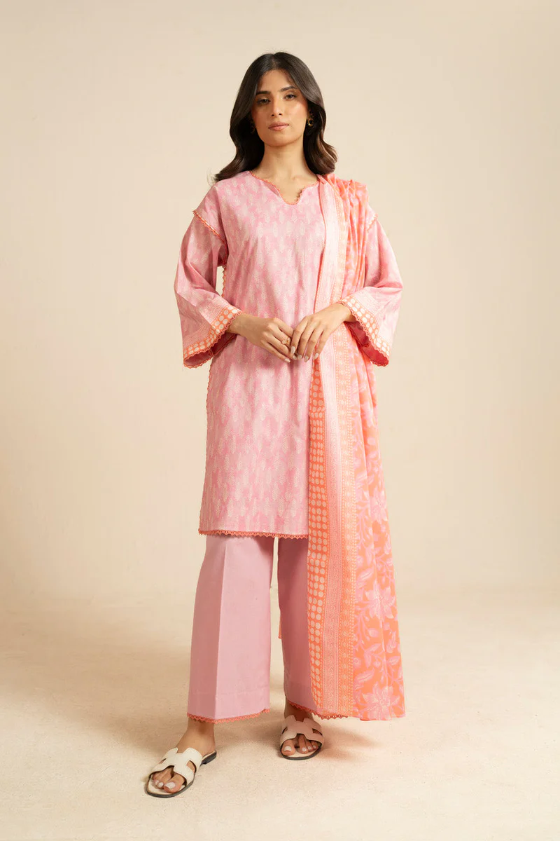 AlKaram Spring Summer 2026 Lawn || EC46-26-Pink - Image 2