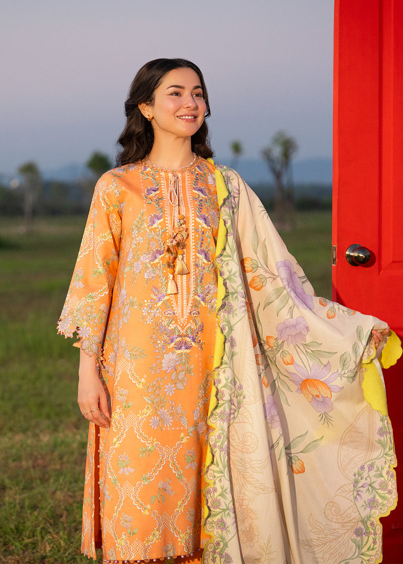 AlKaram Spring Summer 2026 Lawn || EC85-26-Peach - Image 4