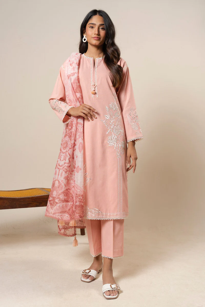 AlKaram Spring Summer 2026 Lawn || EF02-26-Peach