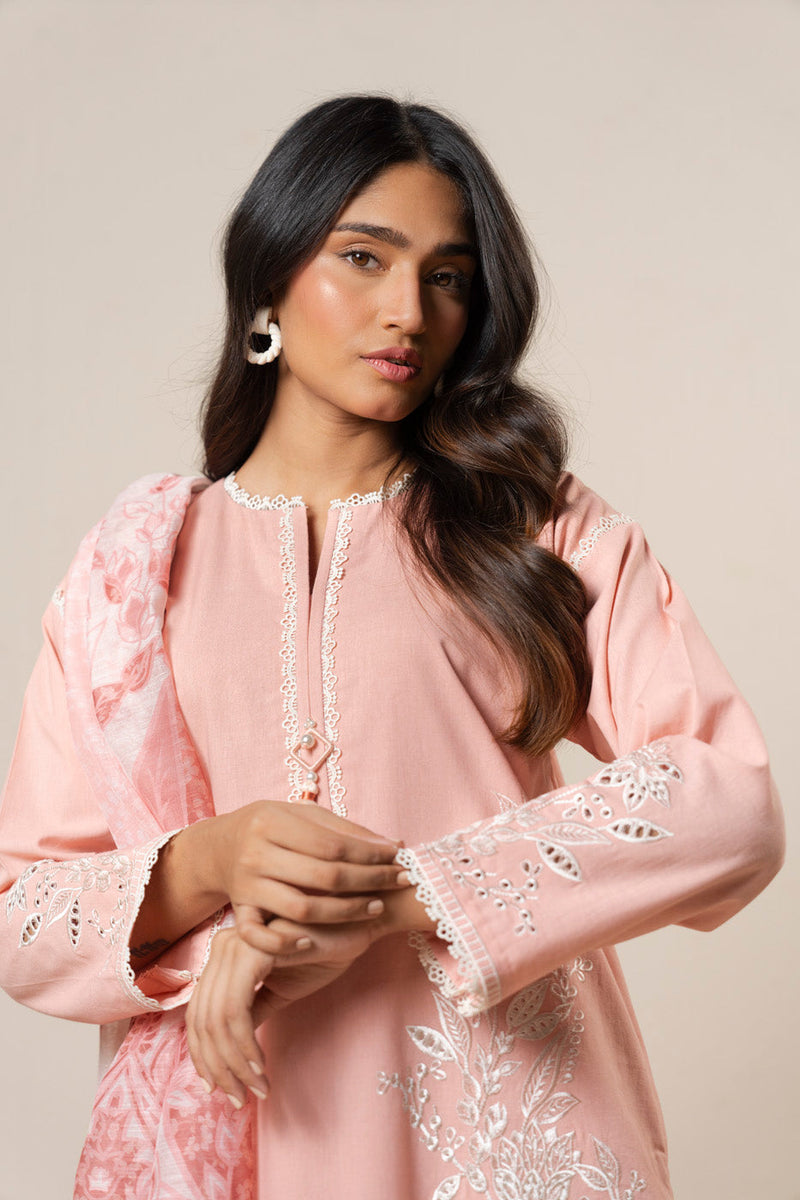 AlKaram Spring Summer 2026 Lawn || EF02-26-Peach - Image 3