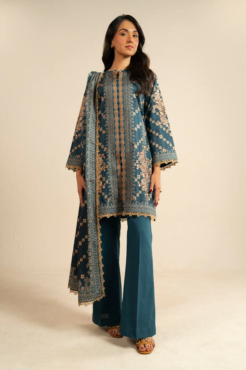 AlKaram Spring Summer 2026 Lawn || EF66-26-Teal
