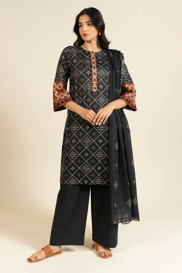 AlKaram Spring Summer 2026 Lawn || EFL-05-3P25-Black