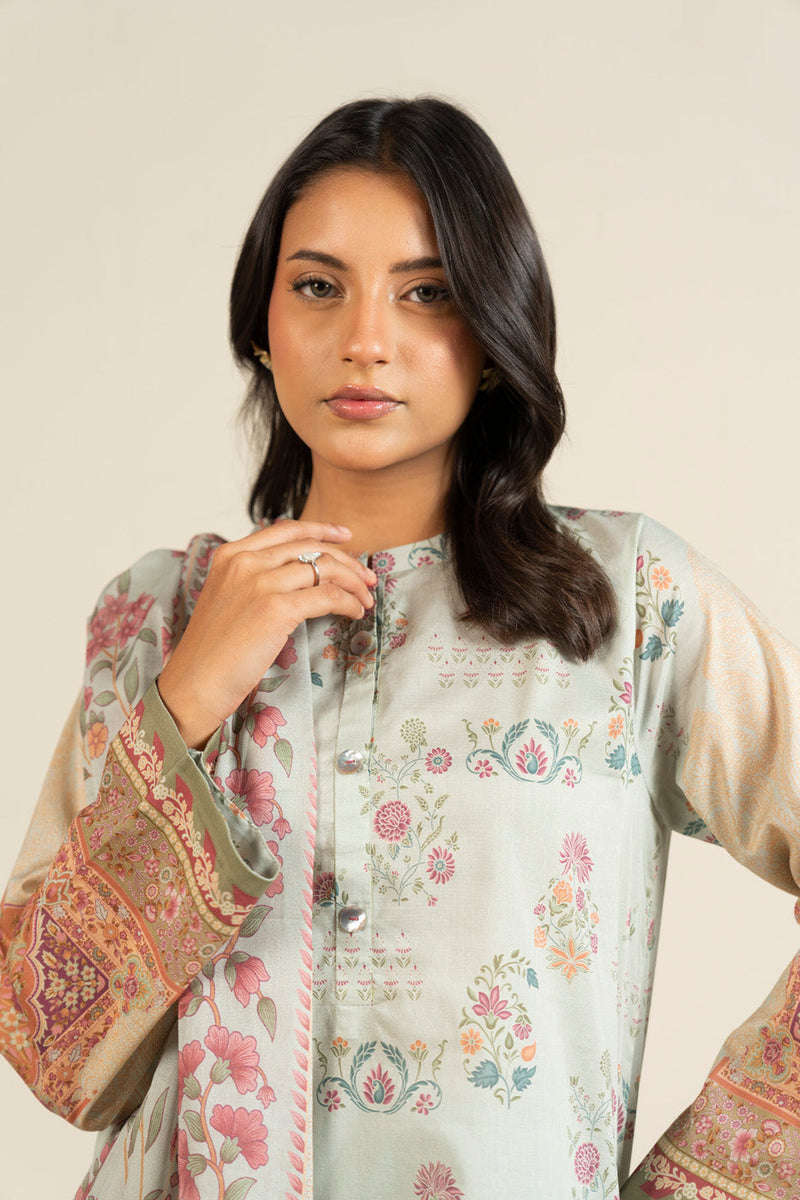 AlKaram Spring Summer 2026 Lawn || EFL-12-3P25-Grey - Image 3