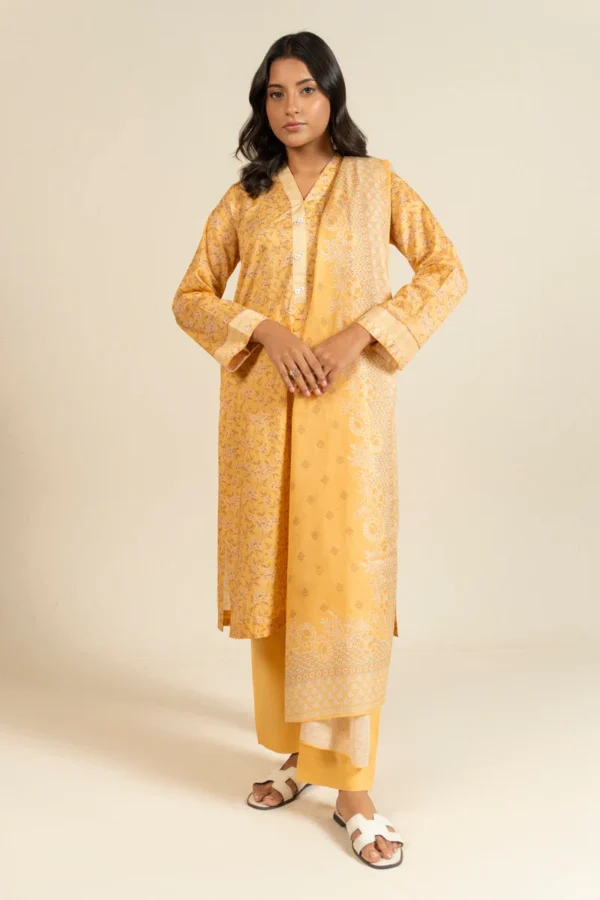 AlKaram Spring Summer 2026 Lawn || EFL-37-3P25-Light Orange