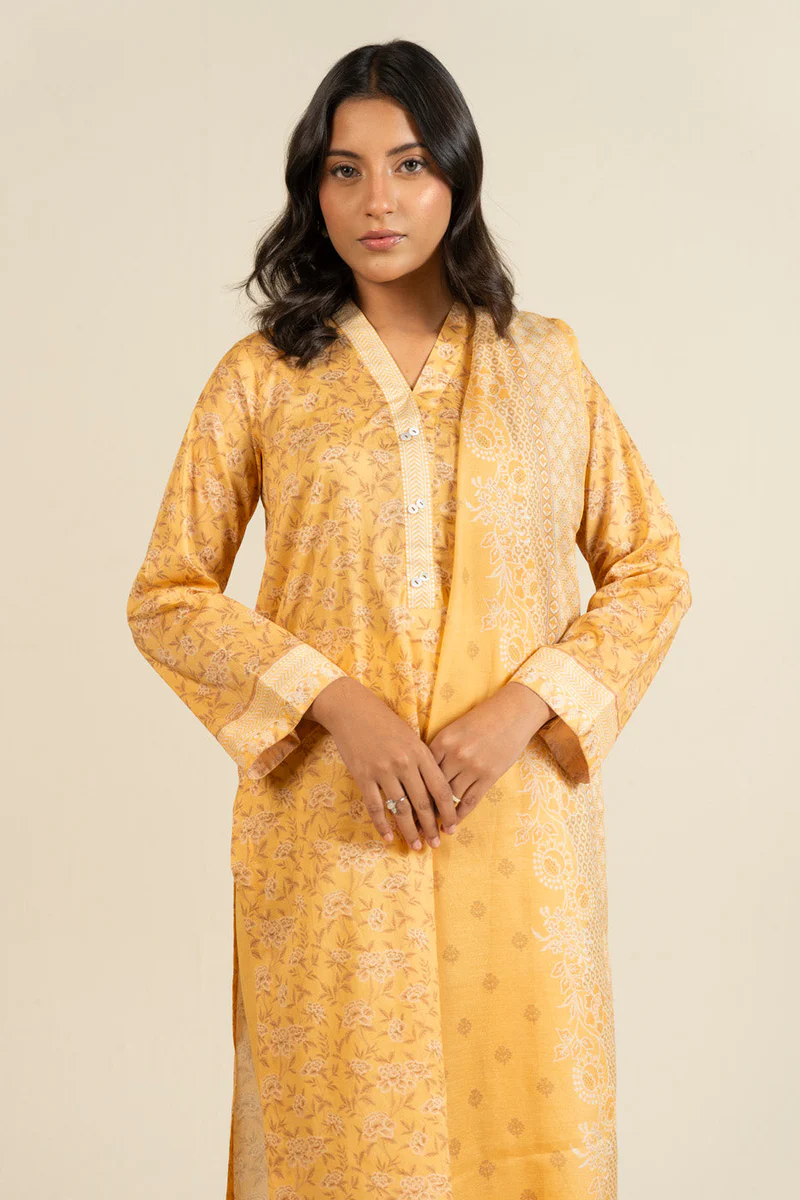 AlKaram Spring Summer 2026 Lawn || EFL-37-3P25-Light Orange - Image 4