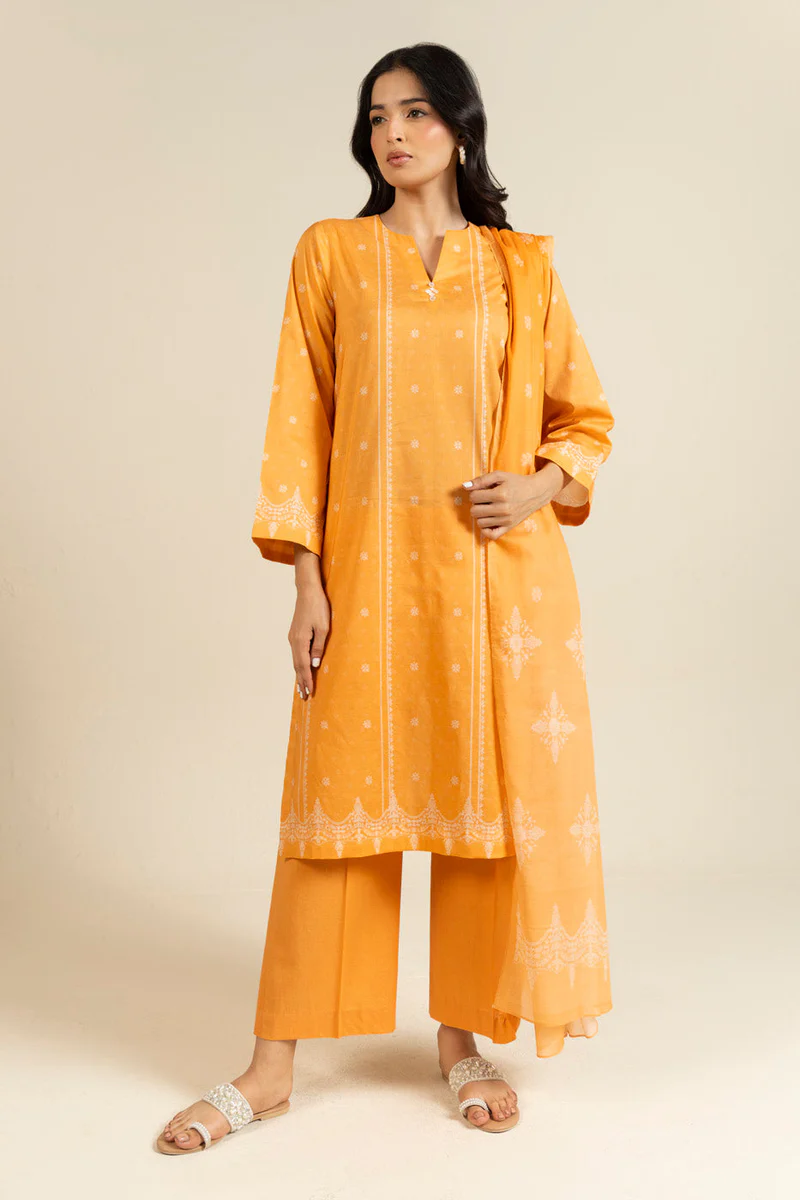 AlKaram Spring Summer 2026 Lawn || EFL-39-3P25-Orange