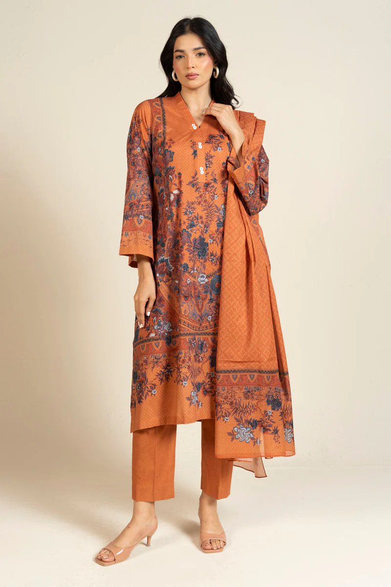 AlKaram Spring Summer 2026 Lawn || EFL-41-3P25-Orange