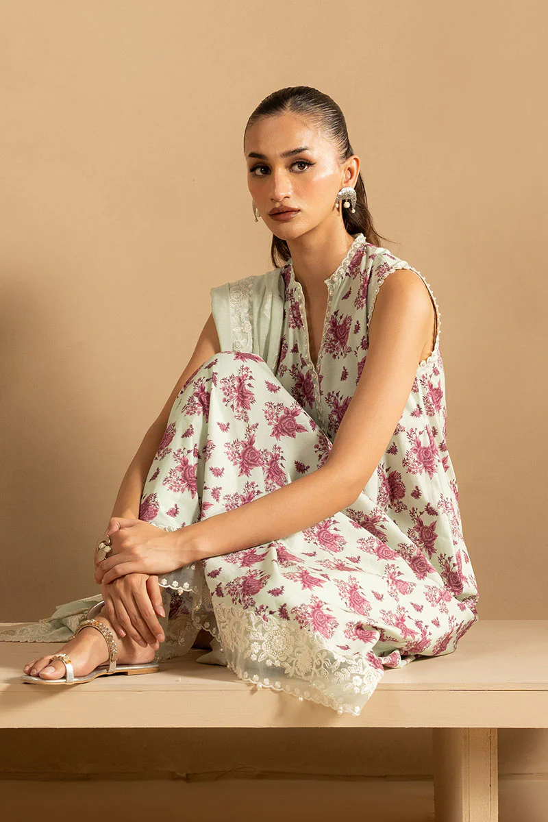 Cross Stitch Mahiri Lawn 2026 || PISTACHIO DUST - Image 2