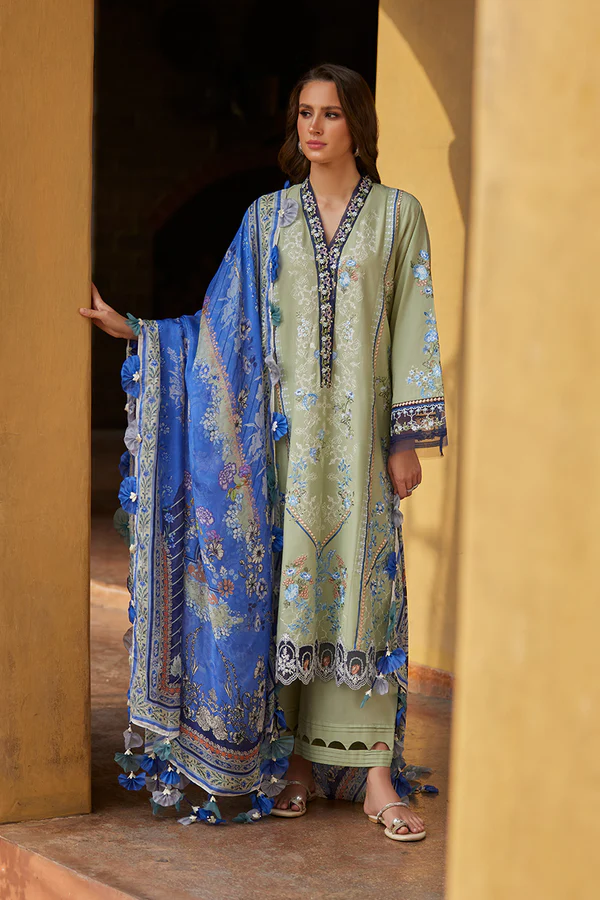 Nida Azwer Luxury Lawn 2026 || Floral Reverie