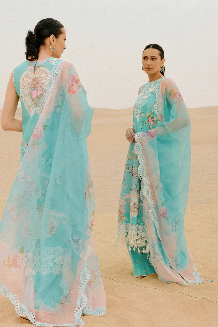 Saira Rizwan Luxury Lawn 2026 | MEHRSA-SRL26-03 - Image 4