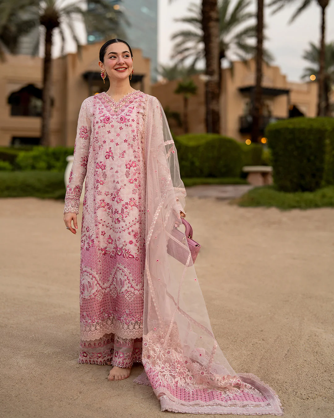 Faiza Saqlain X Hania Aamir Luxury Lawn 2026 | Lamija