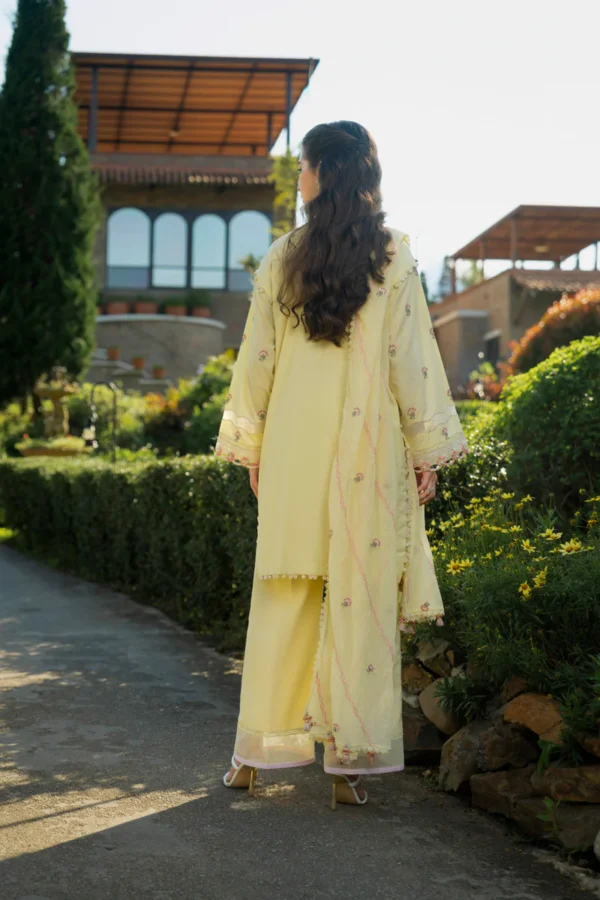 Alternative view of AlKaram Spring Summer 2026 Lawn || M-08-26-Yellow