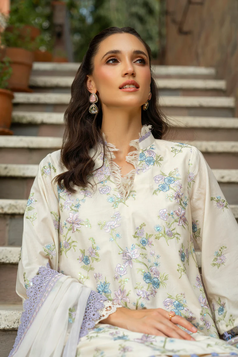 AlKaram Spring Summer 2026 Lawn || M-09-26-Off White - Image 4