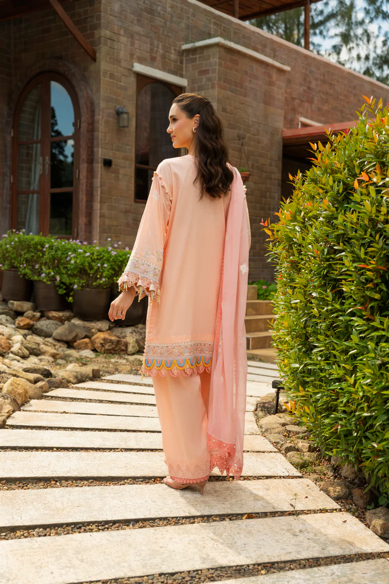 AlKaram Spring Summer 2026 Lawn || M-14-26-Peach - Image 2