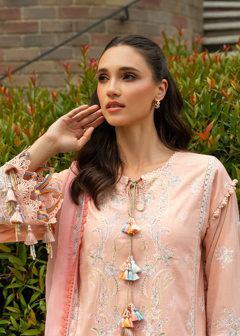 AlKaram Spring Summer 2026 Lawn || M-14-26-Peach - Image 3