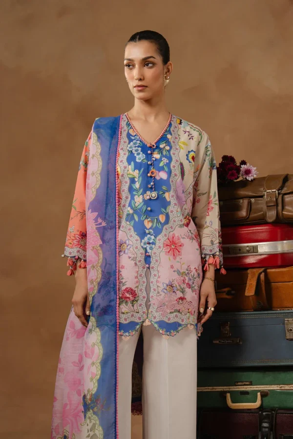 Alternative view of Sana Safinaz Muzlin Lawn 2026 | M261-013B-CU