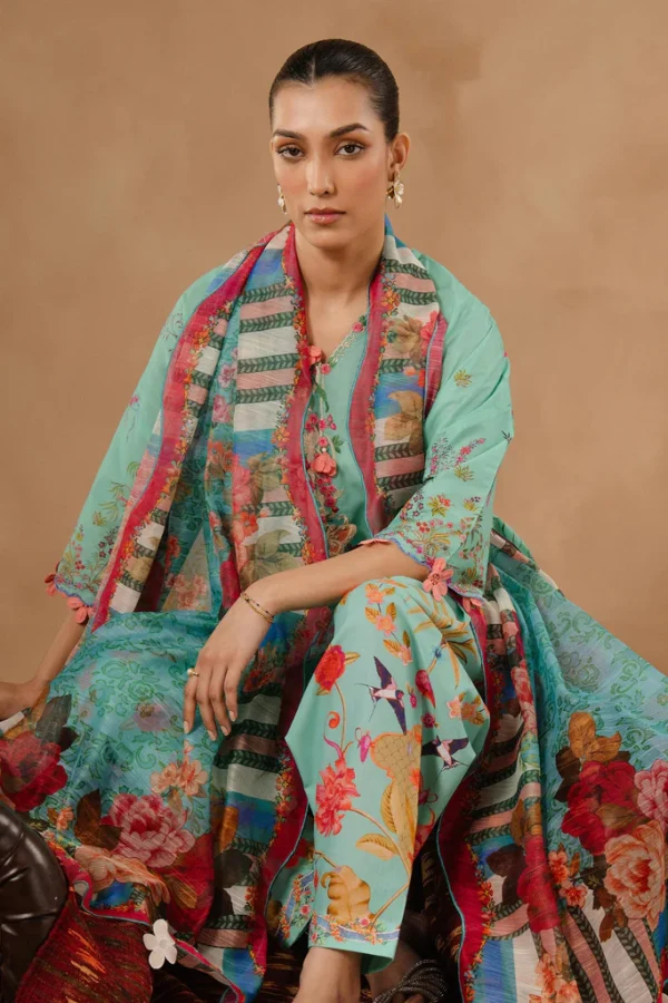 Alternative view of Sana Safinaz Muzlin Lawn 2026 | M261-015A-CU