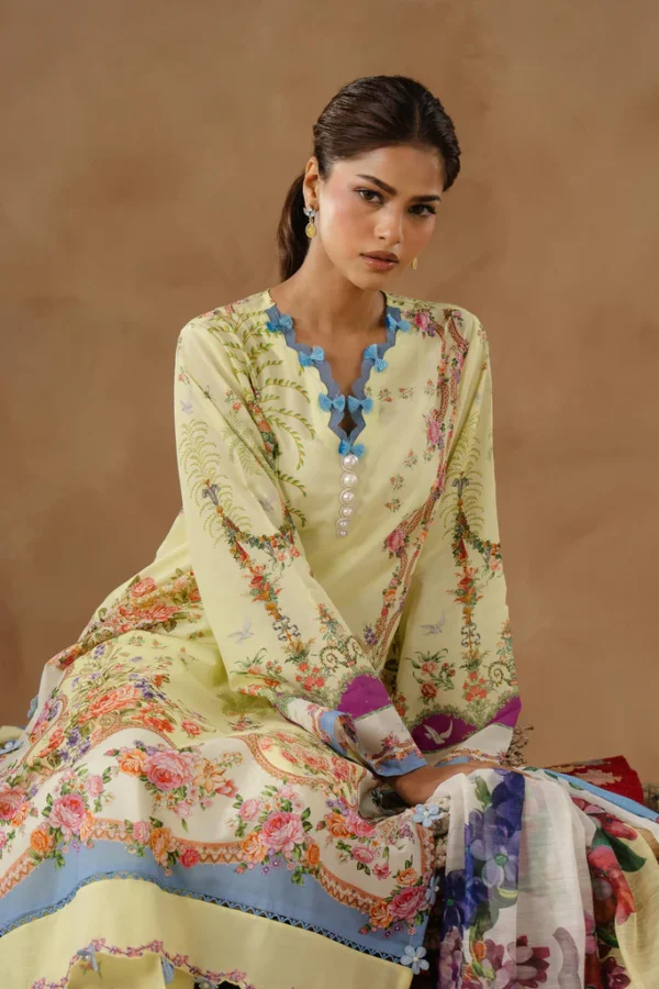 Alternative view of Sana Safinaz Muzlin Lawn 2026 | M261-017B-AU