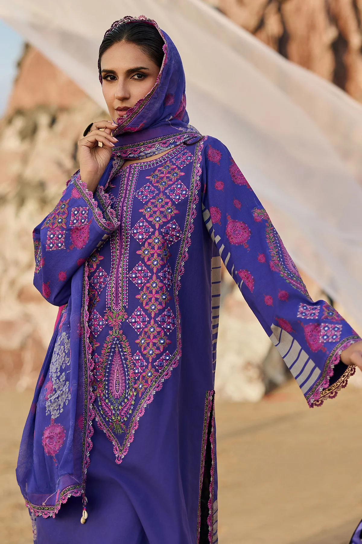 Sunshine Lawn Collection 2026 by Charizma | CSN6-08 - Image 2