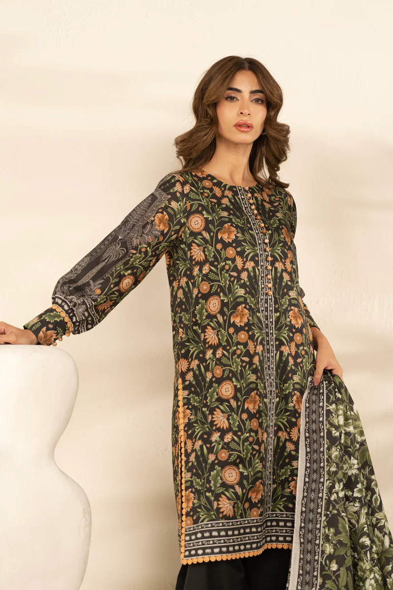AlKaram Spring Summer 2026 Lawn || MS-146.1-26-Black - Image 4