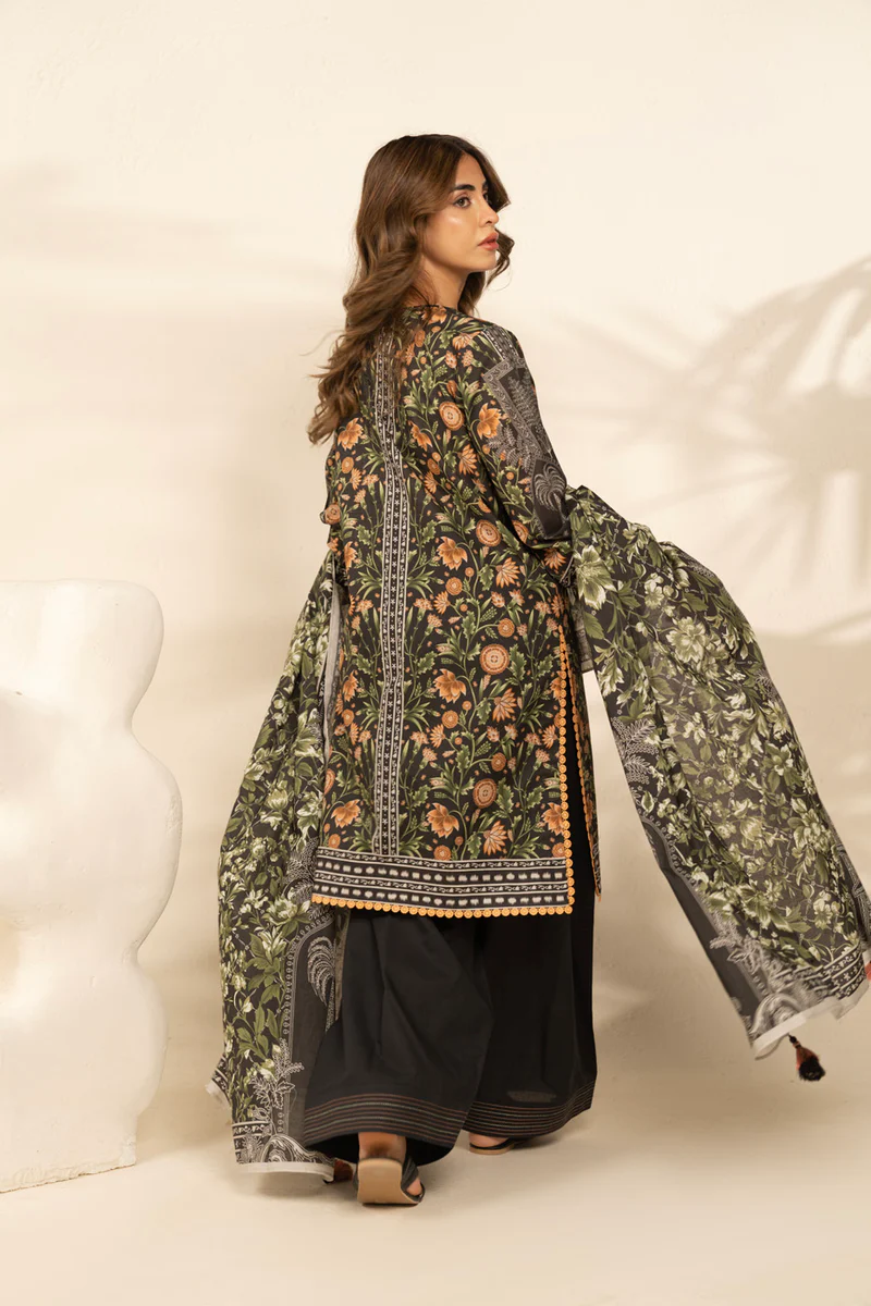 AlKaram Spring Summer 2026 Lawn || MS-146.1-26-Black - Image 2