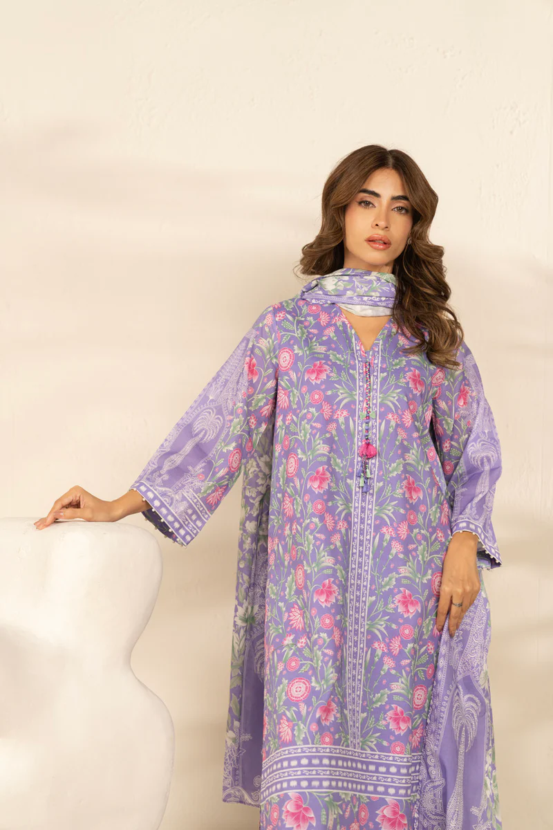 AlKaram Spring Summer 2026 Lawn || MS-146.1-26-Purple - Image 4