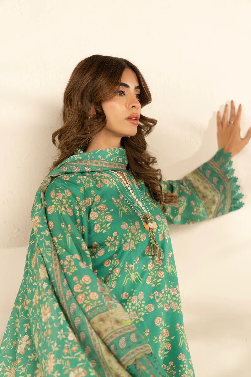 AlKaram Spring Summer 2026 Lawn || MS-150.1-26-Green - Image 2
