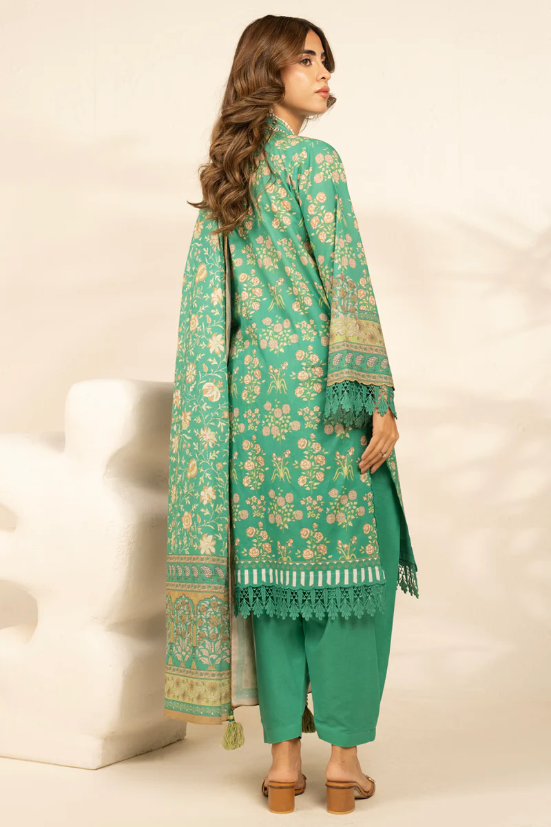 AlKaram Spring Summer 2026 Lawn || MS-150.1-26-Green - Image 4
