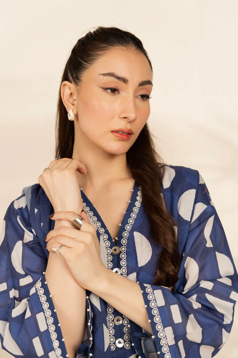 AlKaram Spring Summer 2026 Lawn || MS-180-26-Blue - Image 6