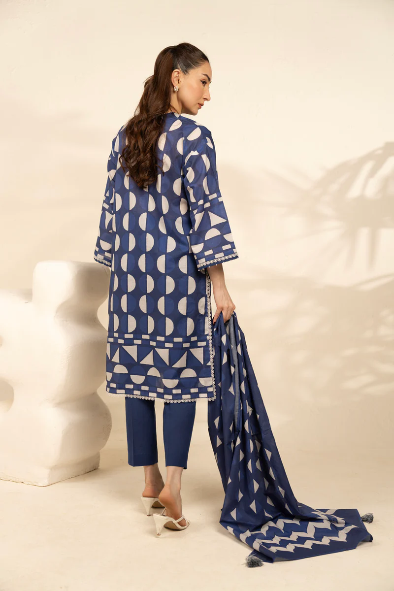 AlKaram Spring Summer 2026 Lawn || MS-180-26-Blue - Image 5