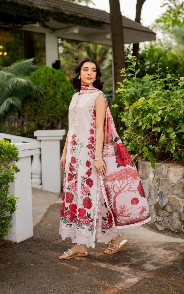 Asifa & Nabeel Meraki Lawn 2026 || Gilded Rose - Image 4