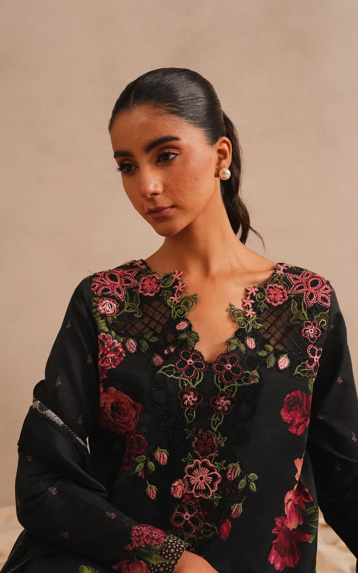 Asifa & Nabeel Meraki Lawn 2026 || Azure Bloom - Image 3