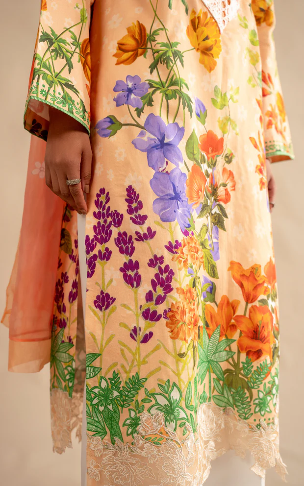 Asifa & Nabeel Meraki Lawn 2026 || Marigold Muse - Image 2