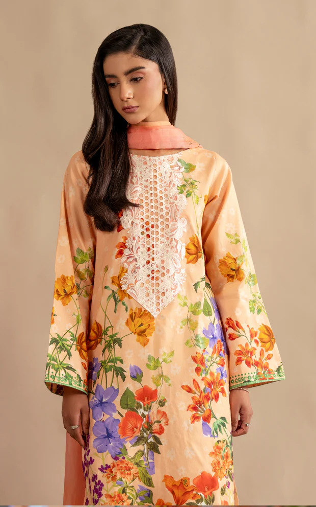 Asifa & Nabeel Meraki Lawn 2026 || Marigold Muse - Image 4