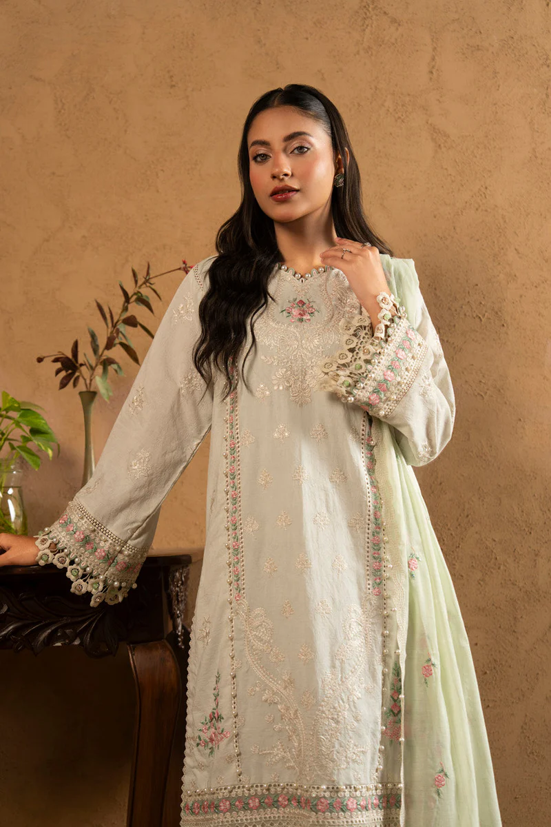 AlKaram Spring Summer 2026 Lawn || SL-17-26-Mint Green - Image 4