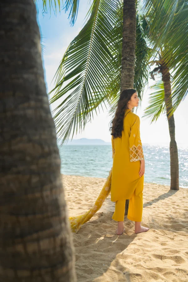 Alternative view of AlKaram Spring Summer 2026 Lawn || SL-25-26-Yellow