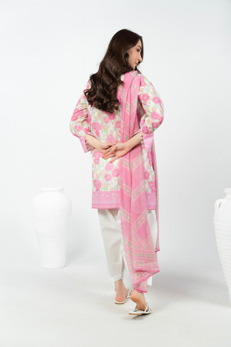 AlKaram Spring Summer 2026 Lawn || SS-58.1-25-3-Pink - Image 3