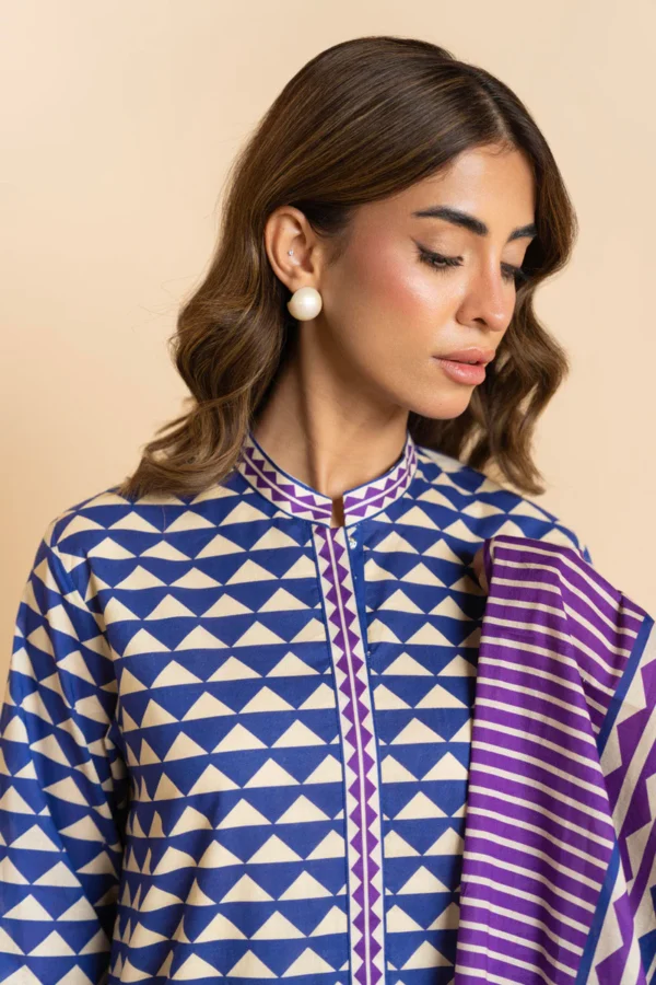 Alternative view of AlKaram Spring Summer 2026 Lawn || SS-59.1-25-3-Blue