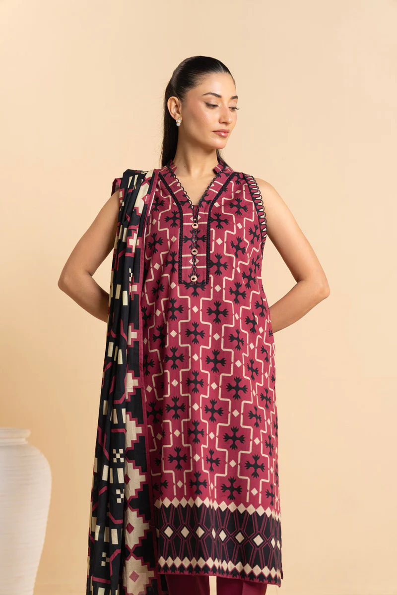 AlKaram Spring Summer 2026 Lawn || SS-60-25-3-Red - Image 4