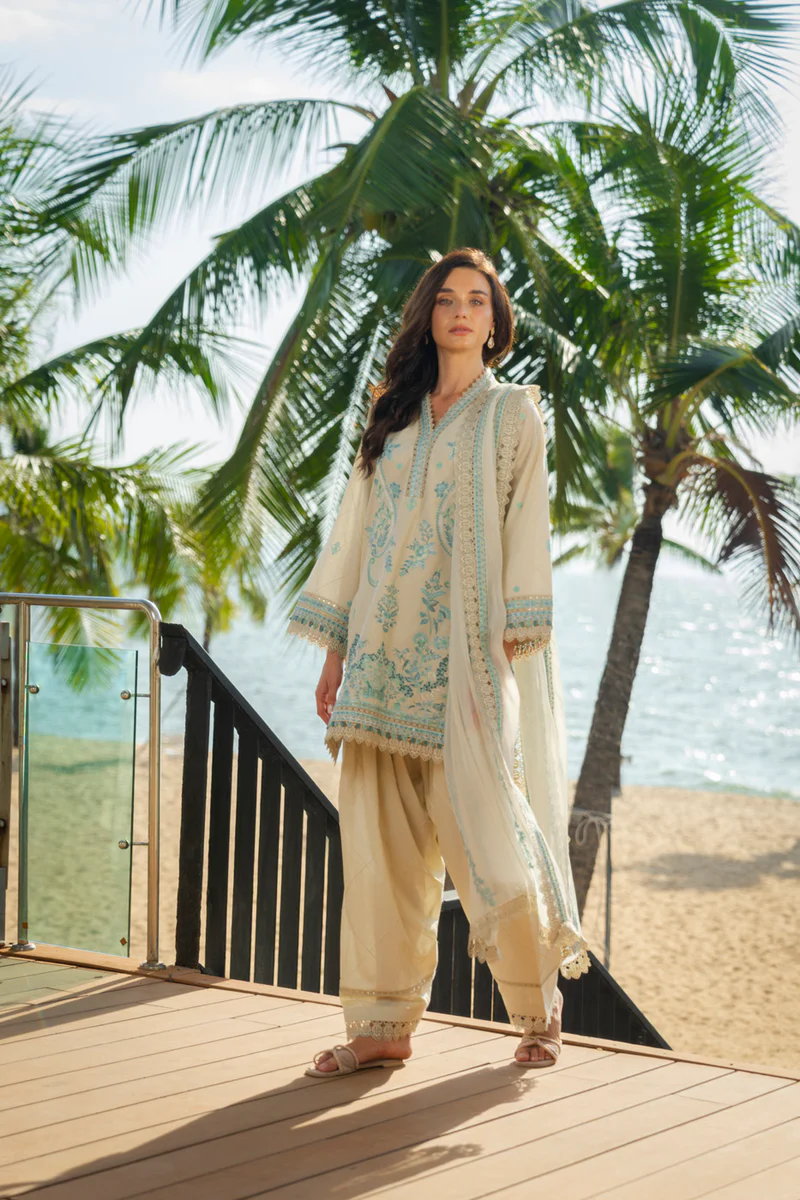 AlKaram Spring Summer 2026 Lawn || SL-09-26-Off White