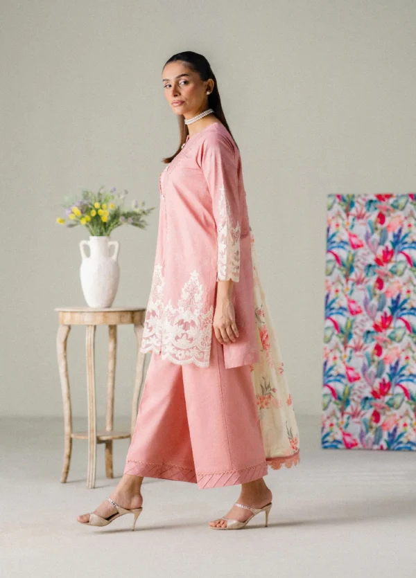 Alternative view of FNF Printed Lawn 2026 by Faiza Faisal || D-7 Blush Horizon