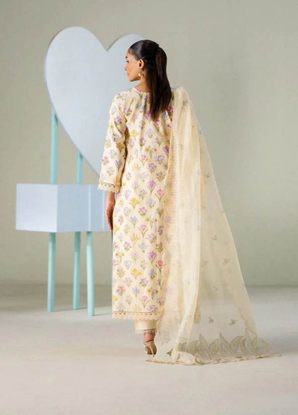 Alternative view of FNF Printed Lawn 2026 by Faiza Faisal || D-4 Buttercup Bloom
