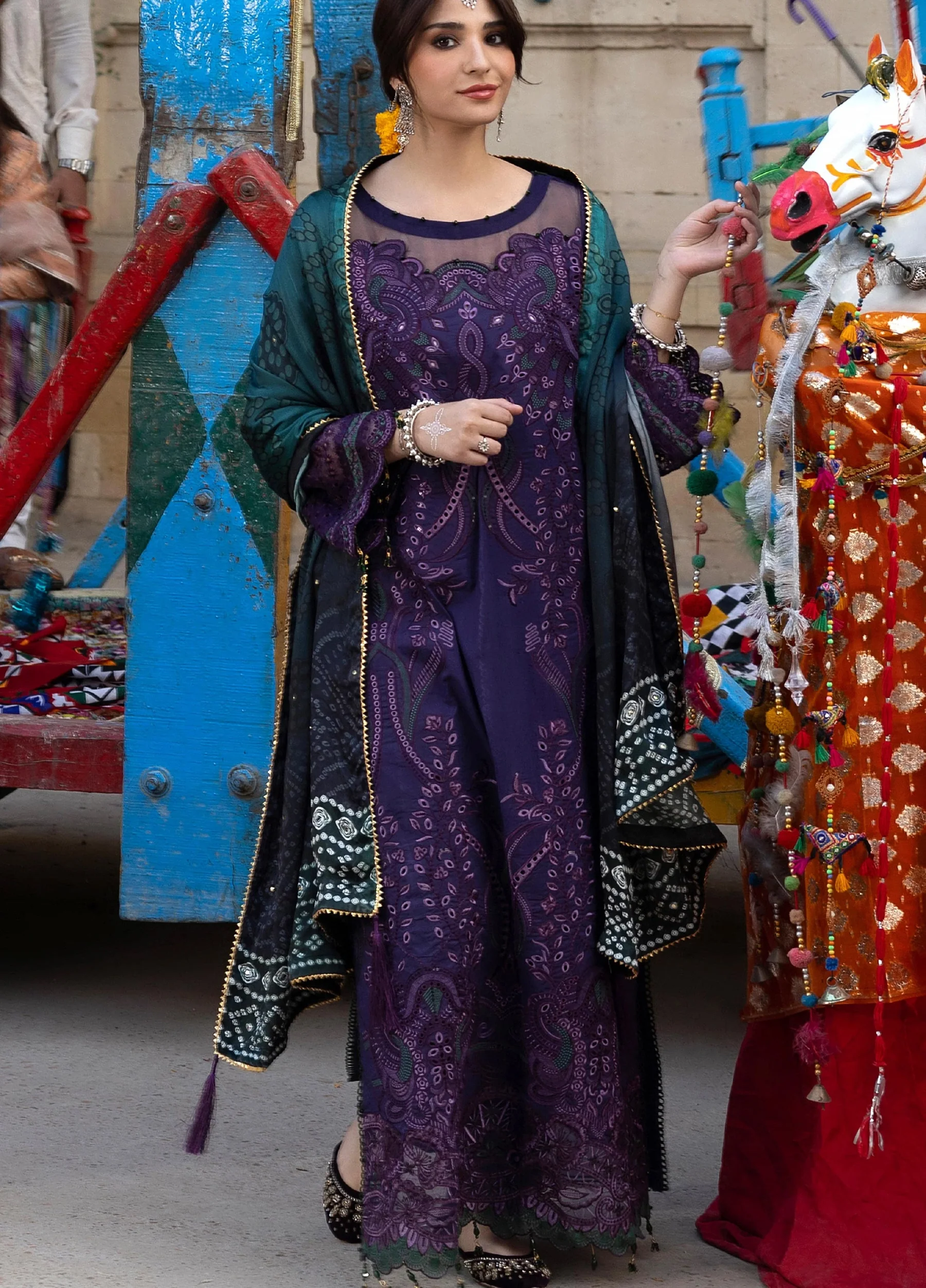 Bandhani Premium Lawn 2026 by Al Zohaib | D-8 - Image 4